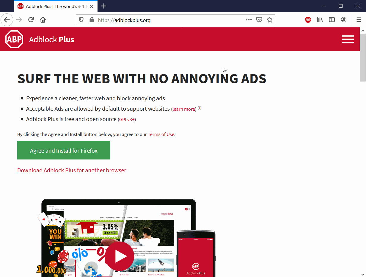 Block additional tracking Adblock Plus